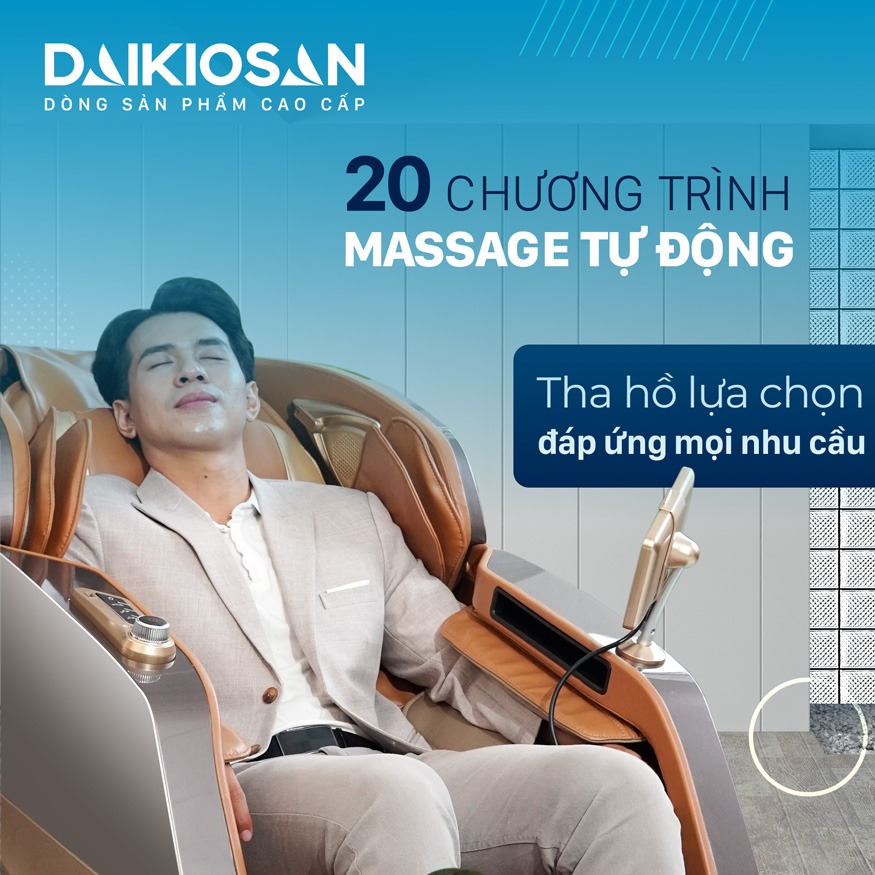 Ghế massage Daikiosan DKGM-20004 được lập trình đến 20 chương trình massage tự động